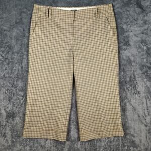 J Crew Pants Women Size 6 Tan City Fit Wool Capri